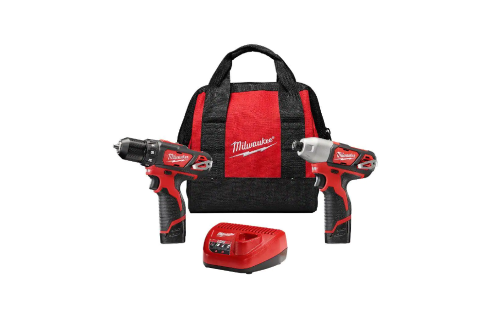 Milwaukee M12 12V Lithium-Ion Cordless Drill Driver/Impact Driver Combo Kit  with Two 1.5Ah Batteries, Charger and Bag (2-Tool) 2494-22 - The Home Depot