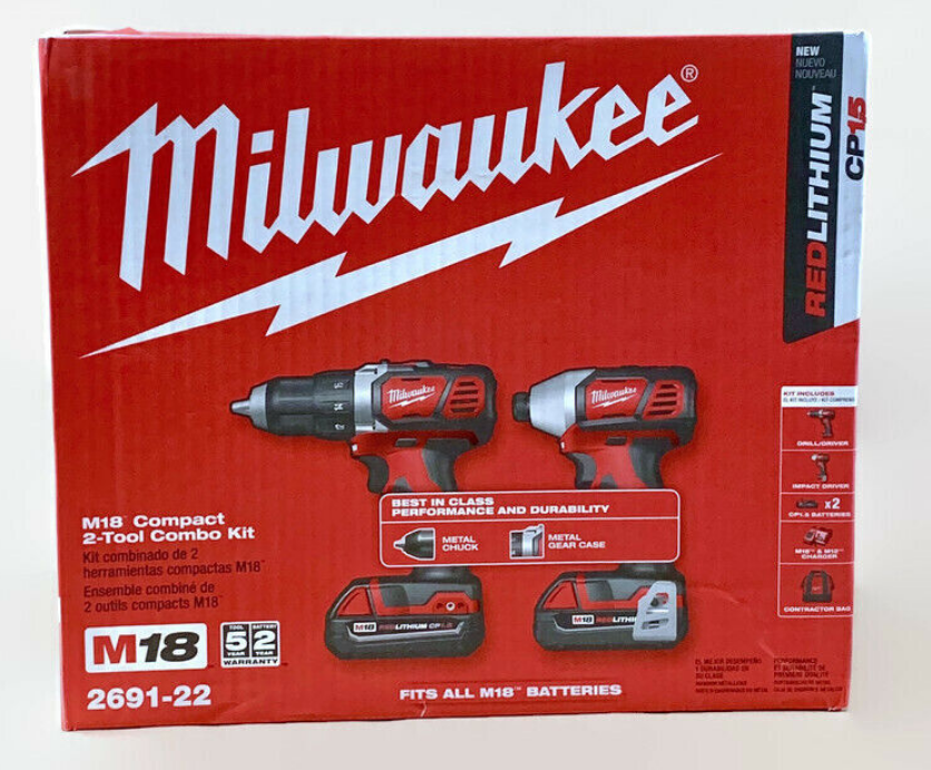 M18 18-Volt Lithium-Ion Cordless Drill Driver/Impact Driver Combo Kit (2-Tool) w/(2) 1.5Ah Batteries, Charger, Tool Bag M18 18-Volt Lithium-Ion Cordless Drill Driver/Impact Driver Combo Kit (2-Tool) w/(2) 1.5Ah Batteries, Charger, Tool Bag