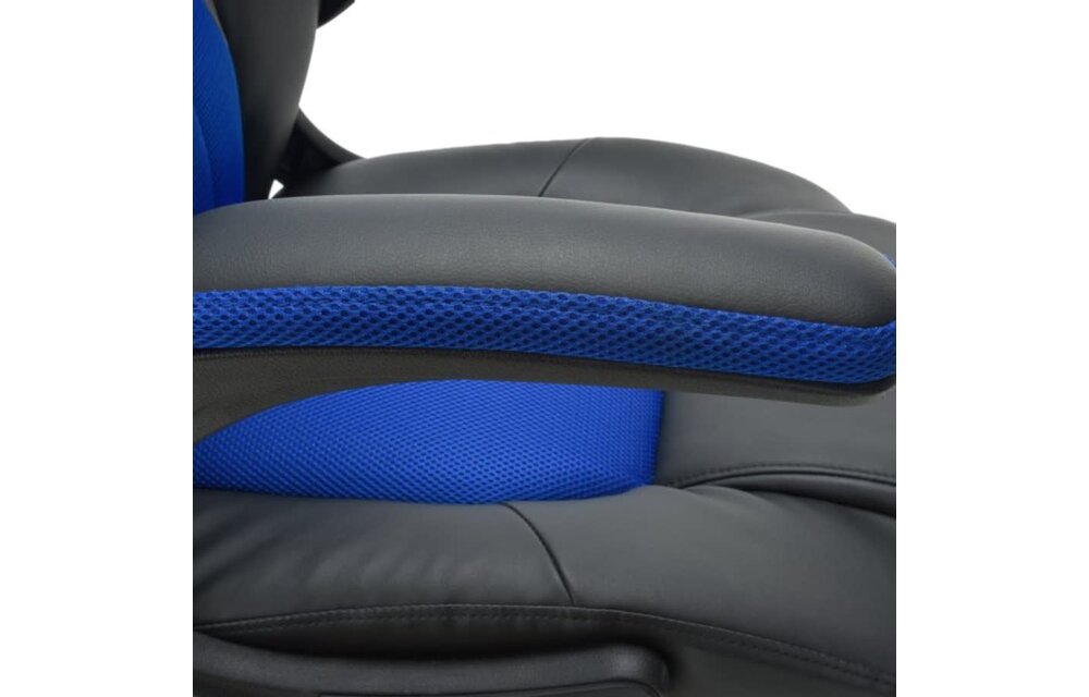 (New) OFM Essentials Collection in Blue High-Back Racing Style Bonded Leather Gaming Chair