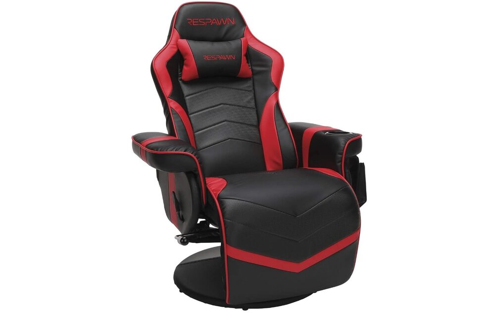 (New) Respawn 900 Racing Style Gaming Recliner, Reclining Gaming Chair, in Red (RSP-900-RED)
