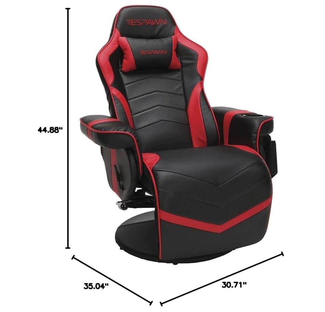 (New) Respawn 900 Racing Style Gaming Recliner, Reclining Gaming Chair