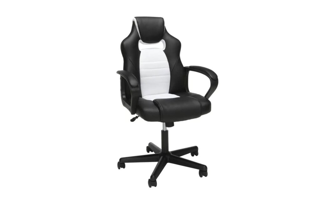 (New) OFM Essentials Collection Racing Style Gaming Chair, in White (ESS-3083-WHT)