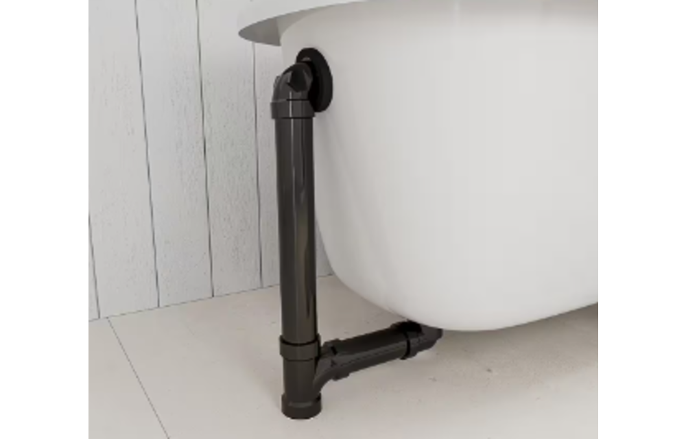 Everbilt Easy Touch 1-1/2 in. Schedule 40 Black ABS Pipe Bath Waste and Overflow Drain in Brushed Nickel