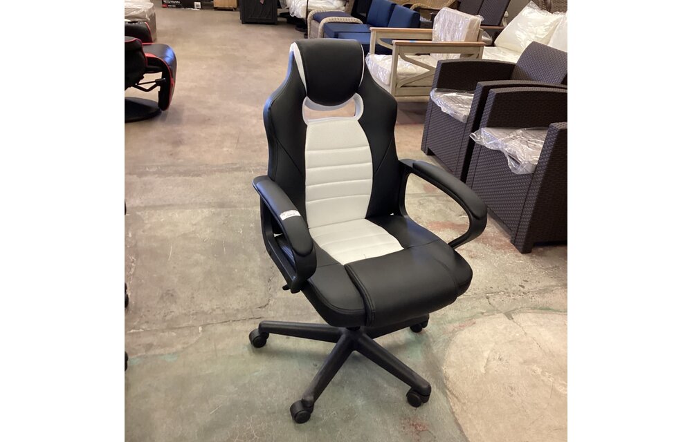 (New) OFM Essentials Collection Racing Style Gaming Chair, in White (ESS-3083-WHT)