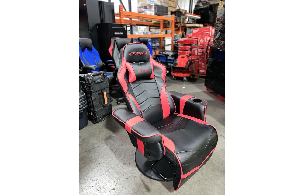 (New) Respawn 900 Racing Style Gaming Recliner, Reclining Gaming Chair, in Red (RSP-900-RED)