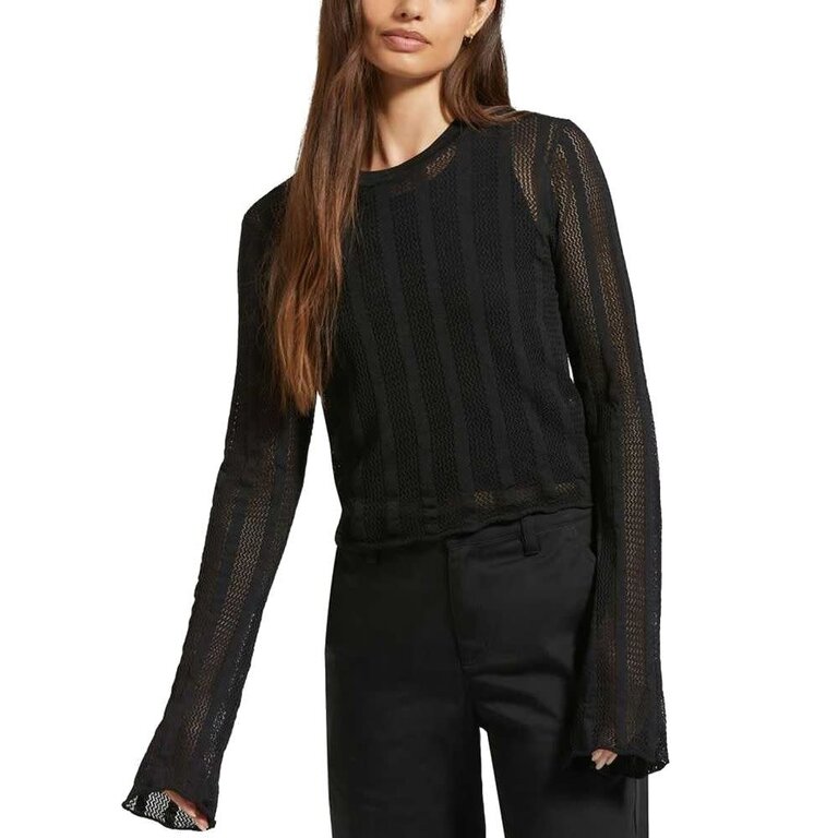 Brixton Brixton - Sheer Knit Top Long Sleeve