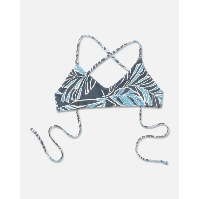 Salty Crew Salty Crew - Rattan Palms Rev Bralette Fin Blue