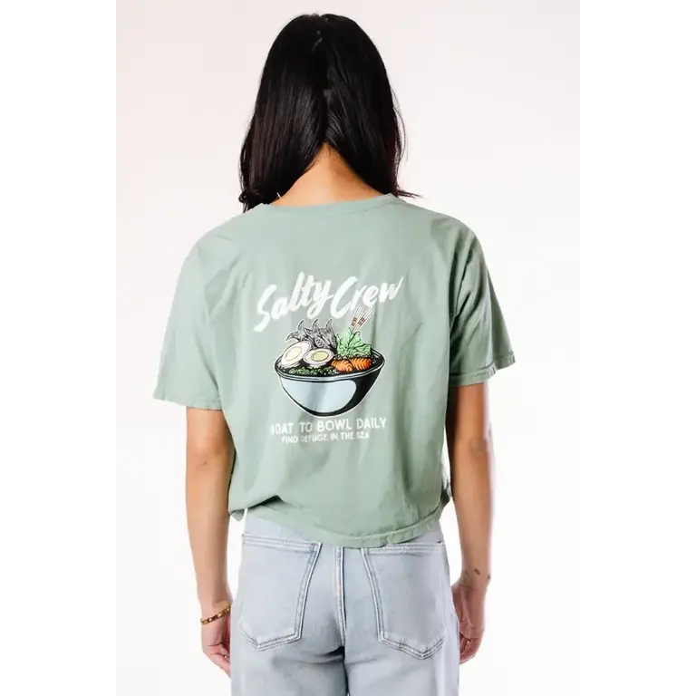 Salty Crew Salty Crew - Fish Bowl Crop Tee Sage