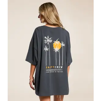 Salty Crew Salty Crew - Palm Set Cover Up Tee Charcoal