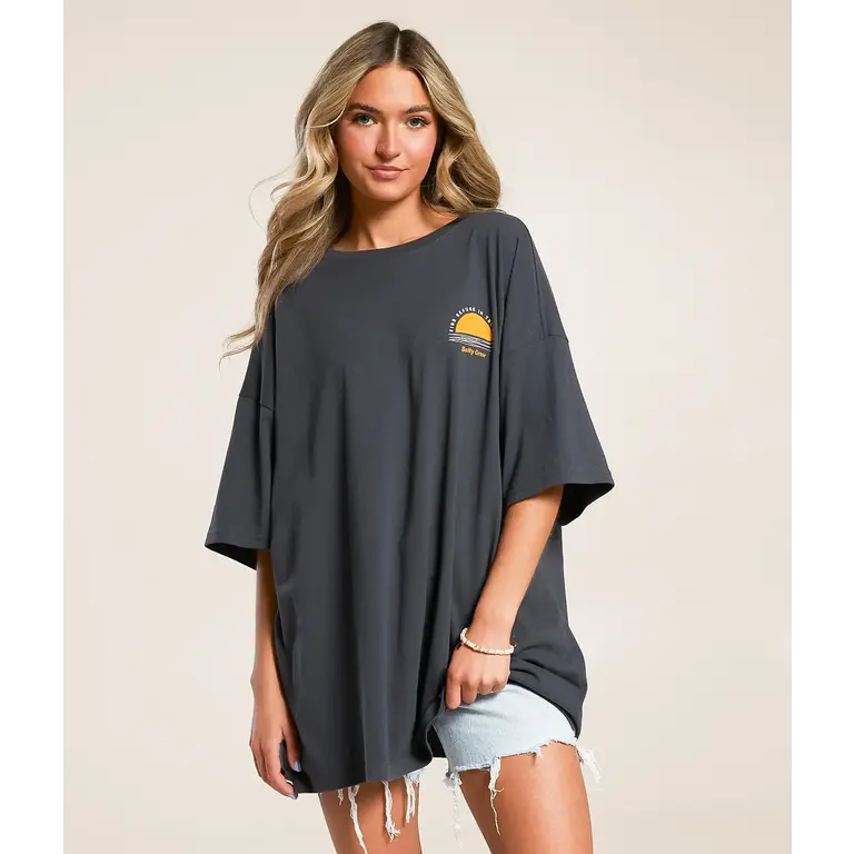 Salty Crew Salty Crew - Palm Set Cover Up Tee Charcoal