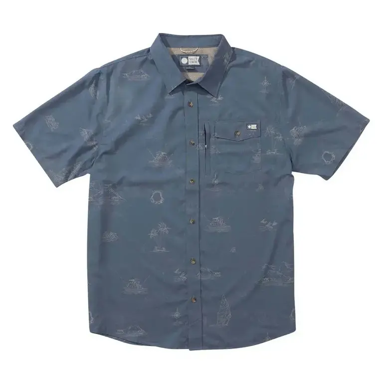 Salty Crew Salty Crew - Helmsman UV Button Up Bluefin