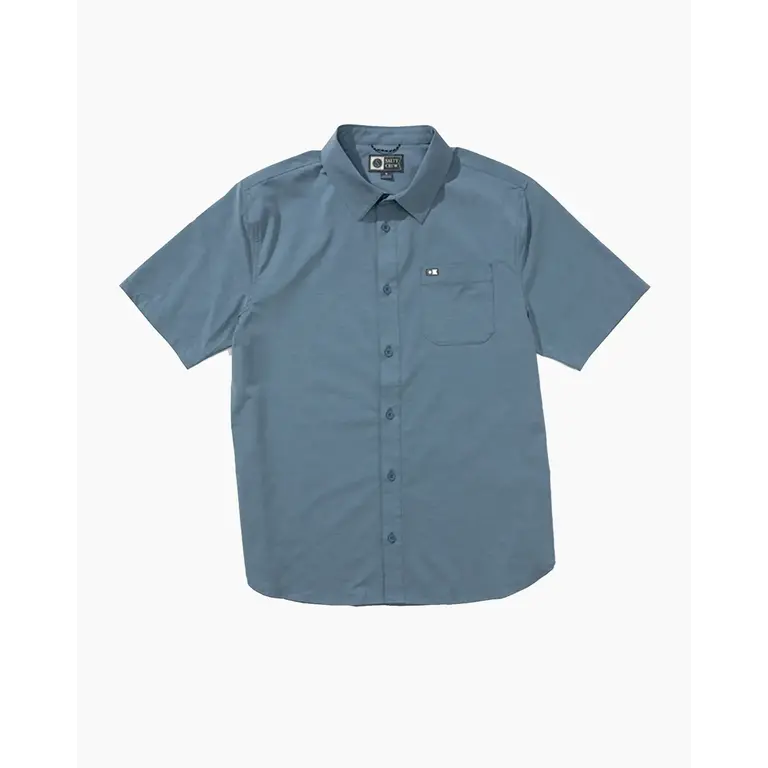 Salty Crew Salty Crew - Drifter UV Button UP Channel Blue