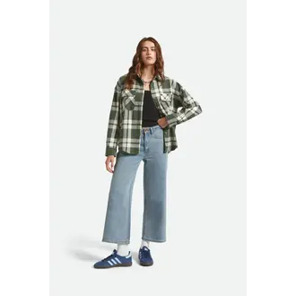 Brixton Brixton - Bowery Vintage L/S Overshirt Green/Blue