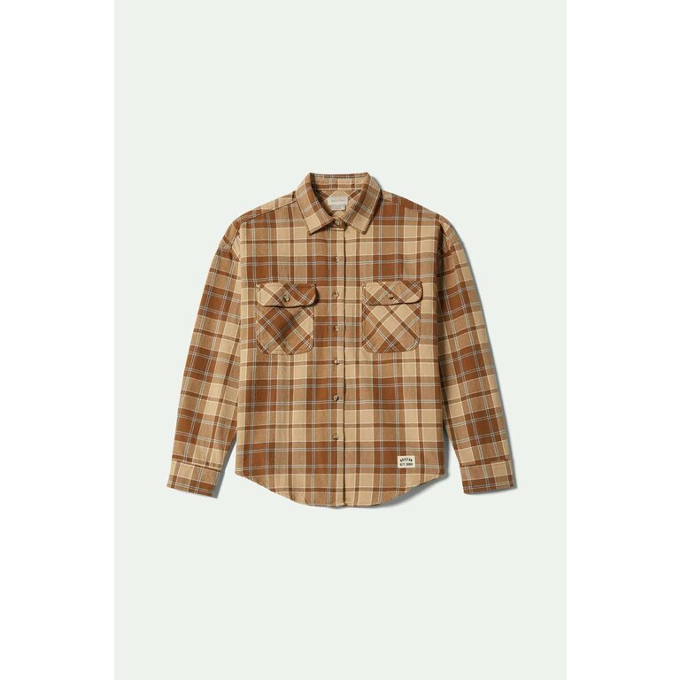Brixton Brixton - Bowery Vintage L/S Overshirt Washed Copper