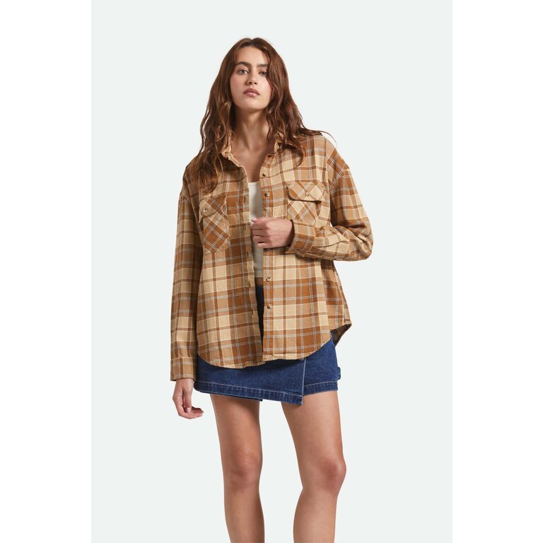 Brixton Brixton - Bowery Vintage L/S Overshirt Washed Copper