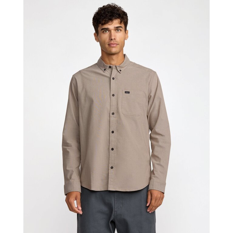 RVCA RVCA - Thatll Do Stretch Long Sleeve Woven Mushroom