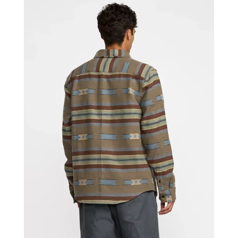 RVCA RVCA - Dayshift Blanket Flannel LS Mushroom