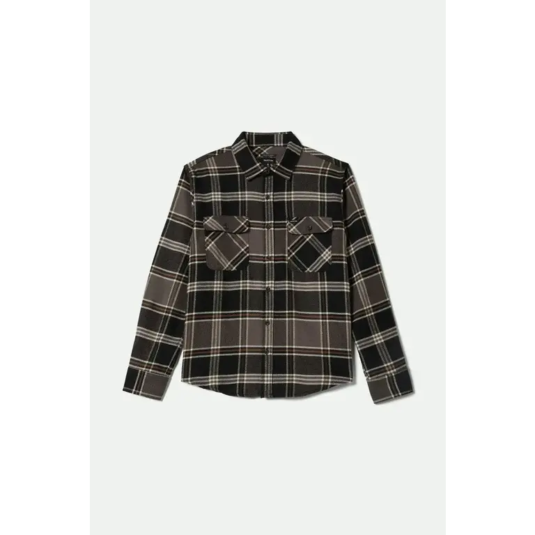 Brixton Brixton - Bowery Flannel Black/Charcoal/Pinecone