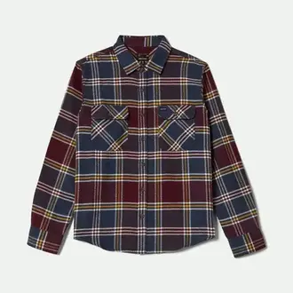 Brixton Brixton - Bowery Flannel Mood Indigo/Port/Saffron