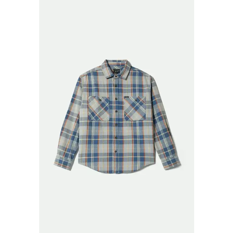 Brixton Brixton - Vintage Wash Flannel Blue/Soft Blue/Orange