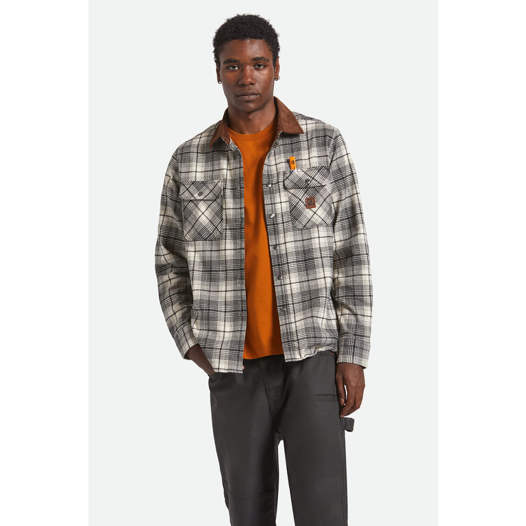 Brixton Brixton - Builders Bowery Flannel Off White/Black