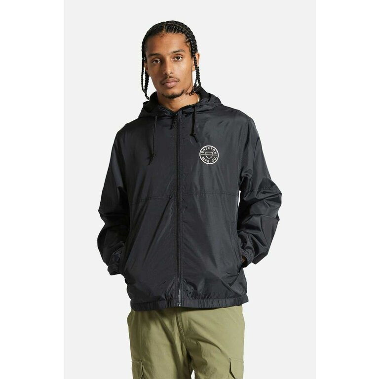 Brixton Brixton - Claxton Crest LW Zip Hood Jacket Black