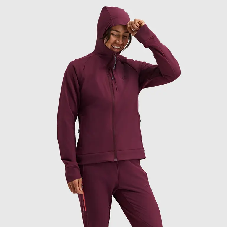 BlackStrap Blackstrap - W's Tribrid Full Zip Cherry