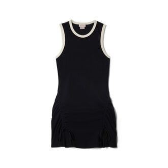 Brixton Brixton - Ribbed Cinch Mini Dress Black/Off White