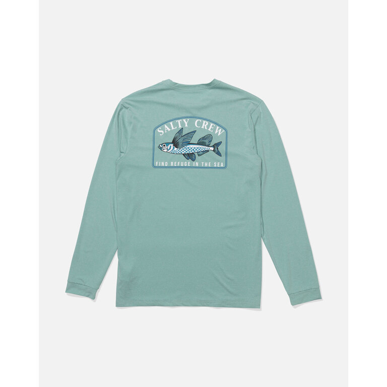 Salty Crew Salty Crew - Fly Home LS Sunshirt Seaside Heather