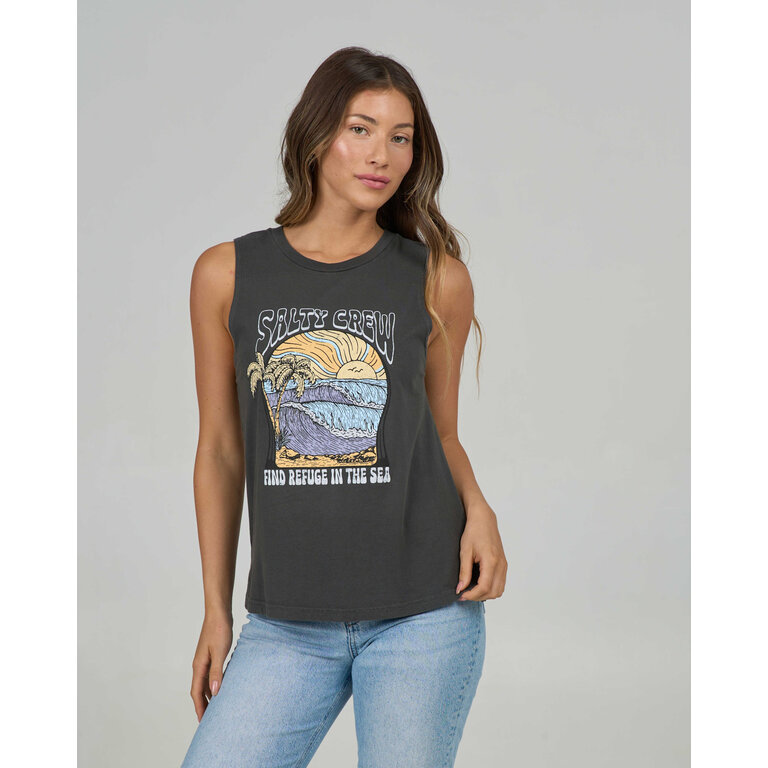 Salty Crew Salty Crew - Keyhole Muscle Tank Charcoal