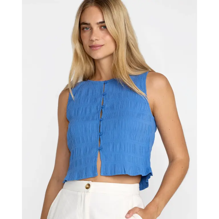 RVCA RVCA - Scrunch Top Blue Relic