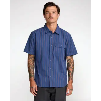 RVCA RVCA - TJP Dayshift Stripe SS Moody BLue