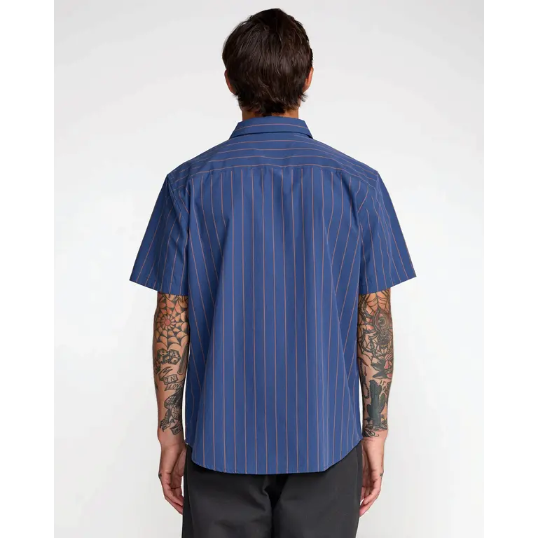 RVCA RVCA - TJP Dayshift Stripe SS Moody BLue