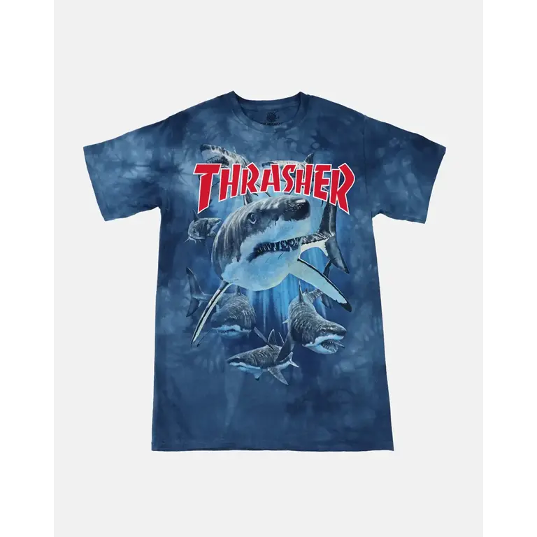 Thrasher Thrasher - Shark T-Shirt Blue