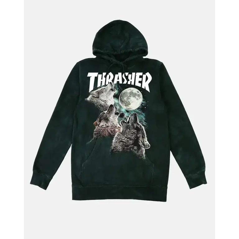 Thrasher Thrasher - Wolves Hoodie Washed Black
