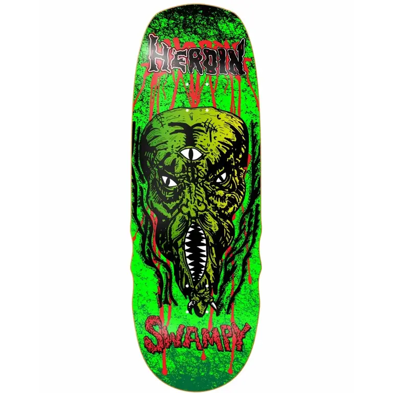 Heroin Skateboards Heroin - Swampy K02 Slime Face Deck 10.6