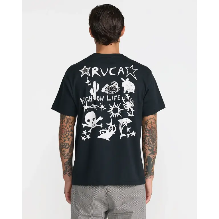 RVCA RVCA - M's High On Life Pirate Black SS