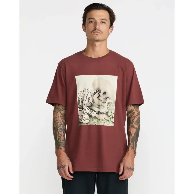 RVCA RVCA - M's Sleepy Skeleton SS Red Earth