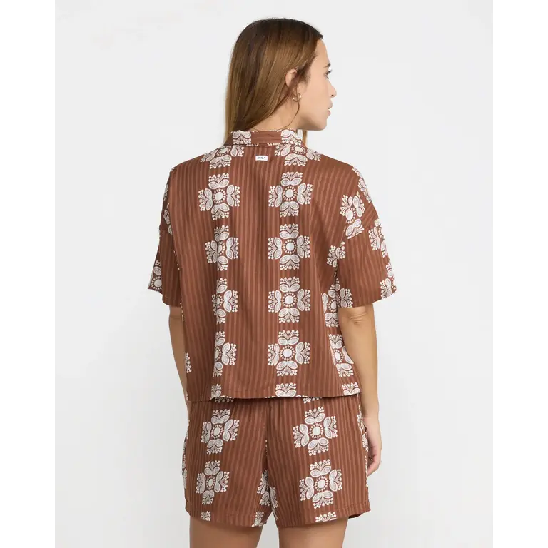 RVCA RVCA - W's Bandana Floral SS Chocolate