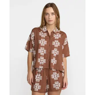 RVCA RVCA - W's Bandana Floral SS Chocolate