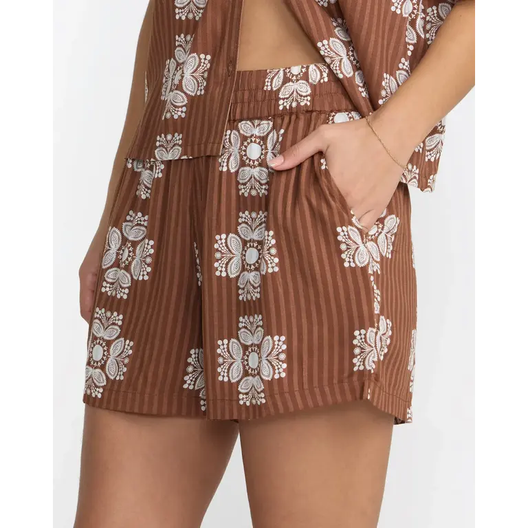 RVCA RVCA - W's Bandana Floral Short Chocolate