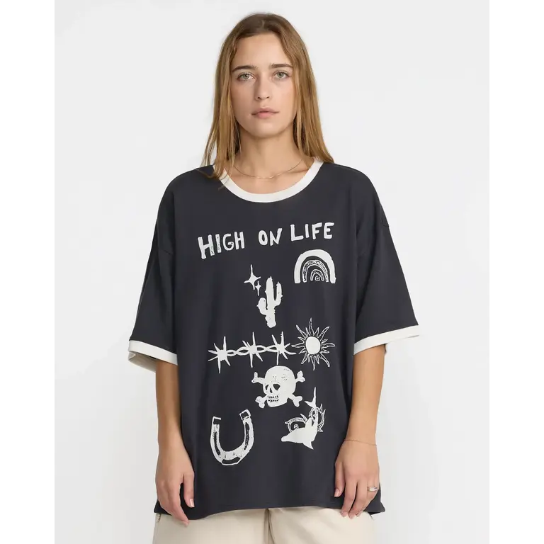 RVCA RVCA - Dani Miller Oversized Ringer Bllack