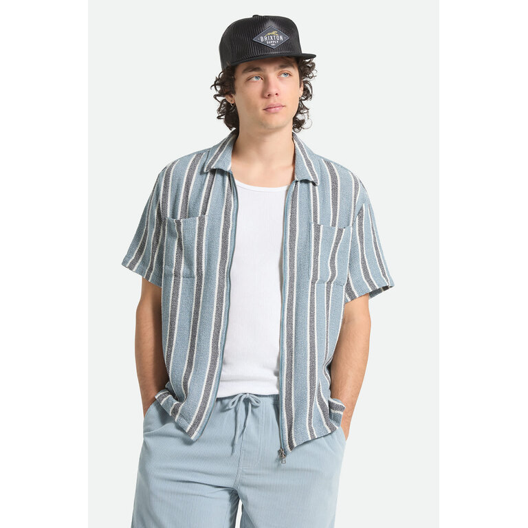 Brixton Brixton - M's Dexter Textured Stripe S/S
