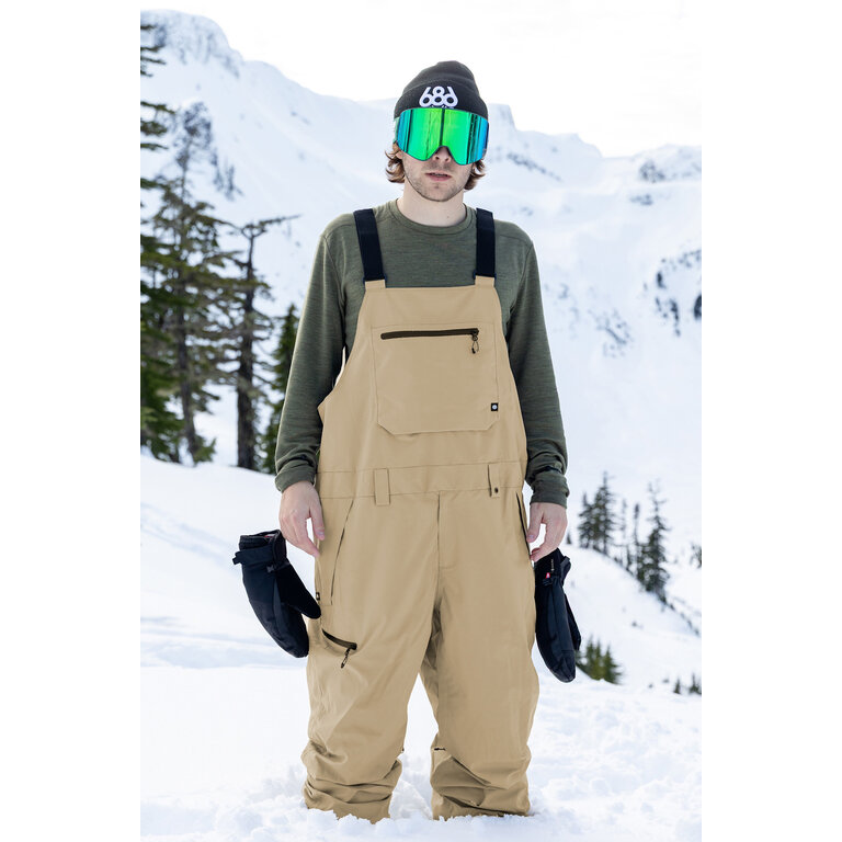 686 686 - Lockup Shell Bib Khaki