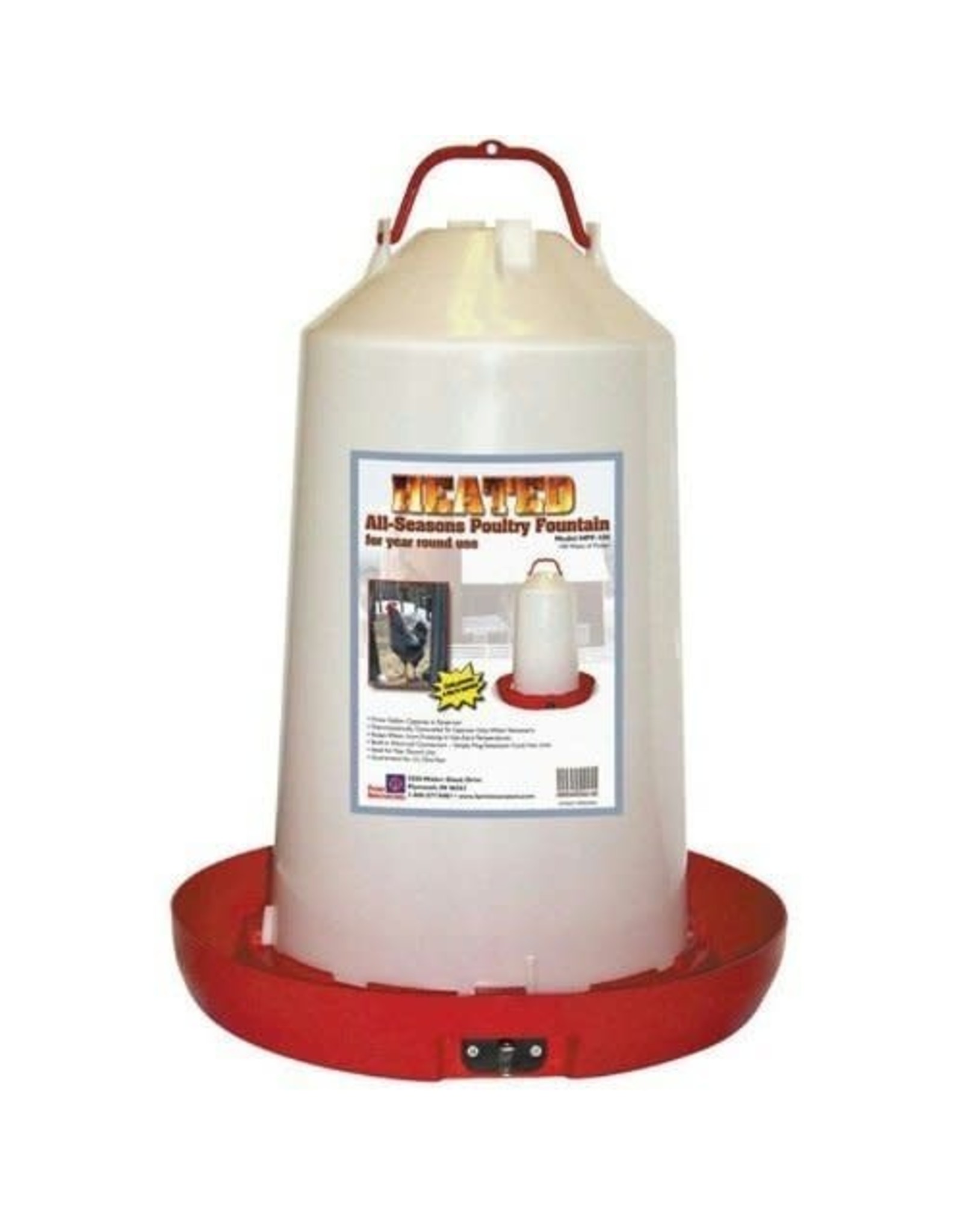 Miller Heated Plastic Poultry Fount 3 GAL