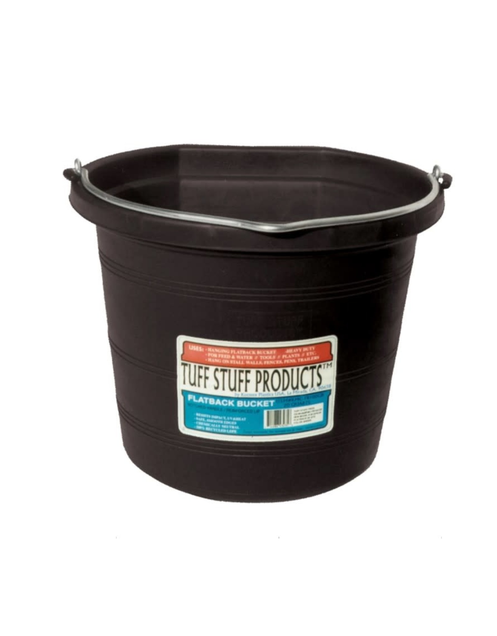 Tuff Stuff Plastic Flatback Bucket