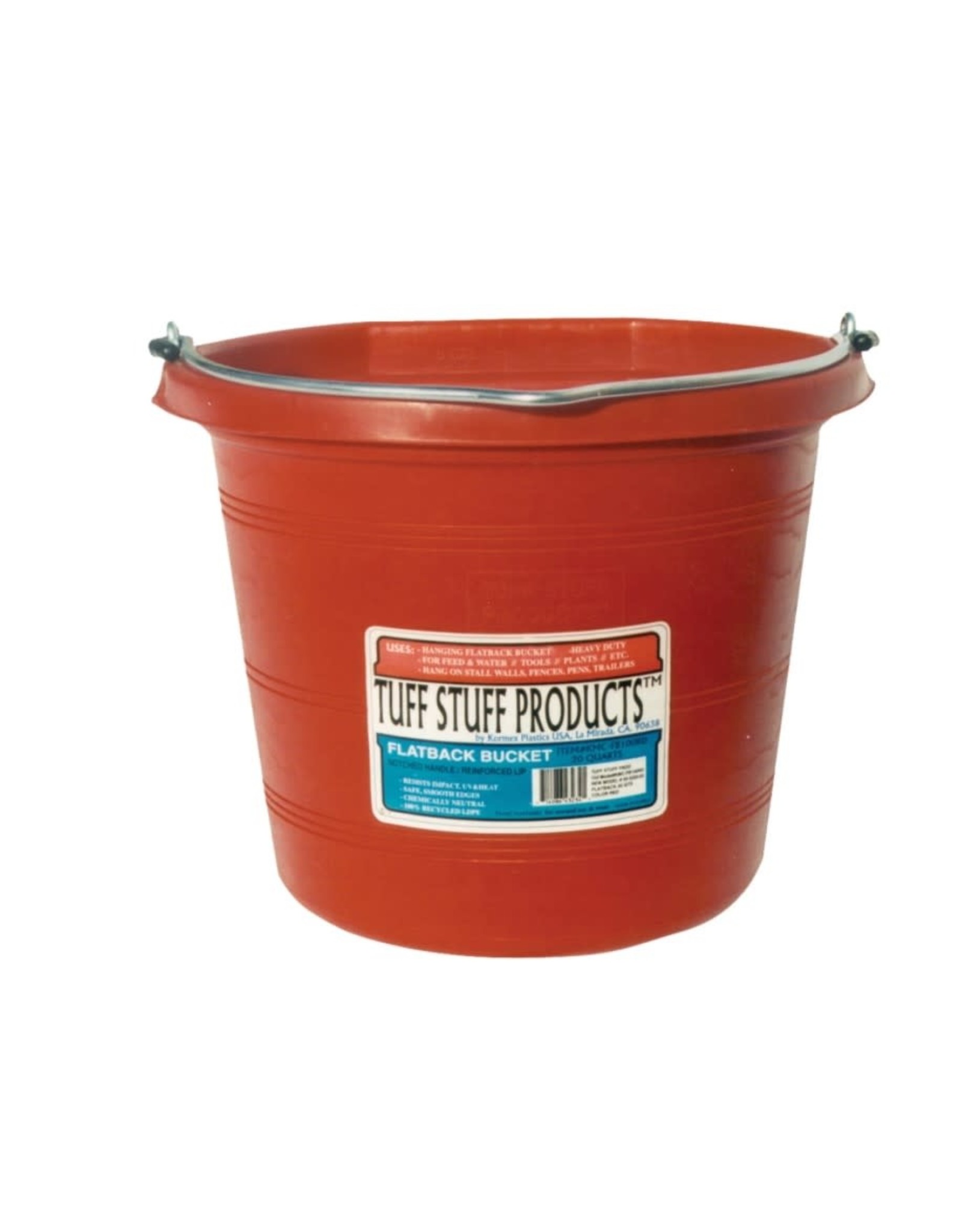 Tuff Stuff Plastic Flatback Bucket