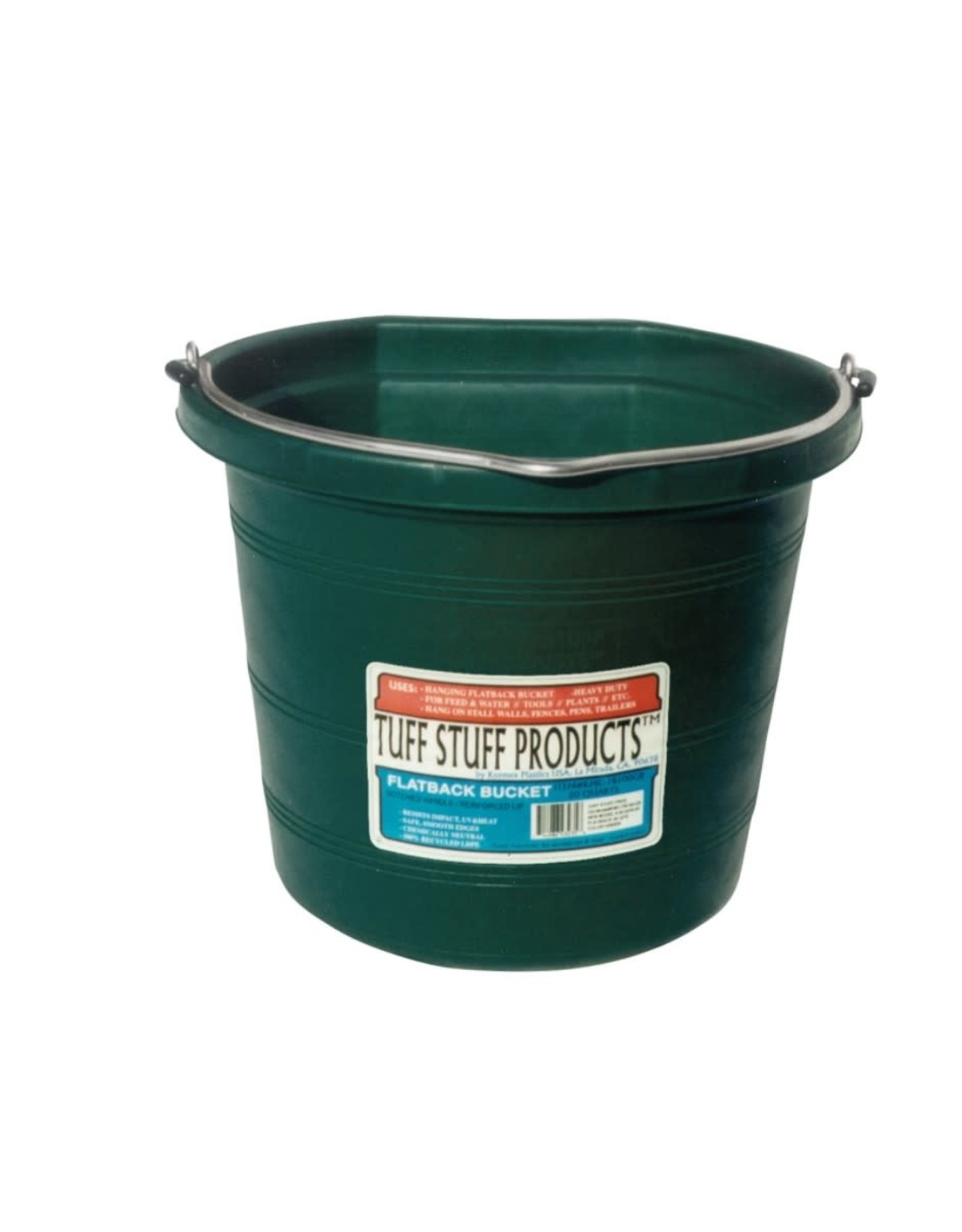 Tuff Stuff Plastic Flatback Bucket