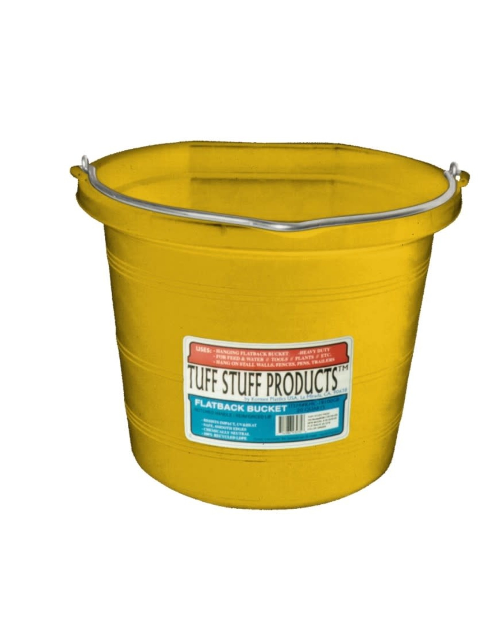 Tuff Stuff Plastic Flatback Bucket