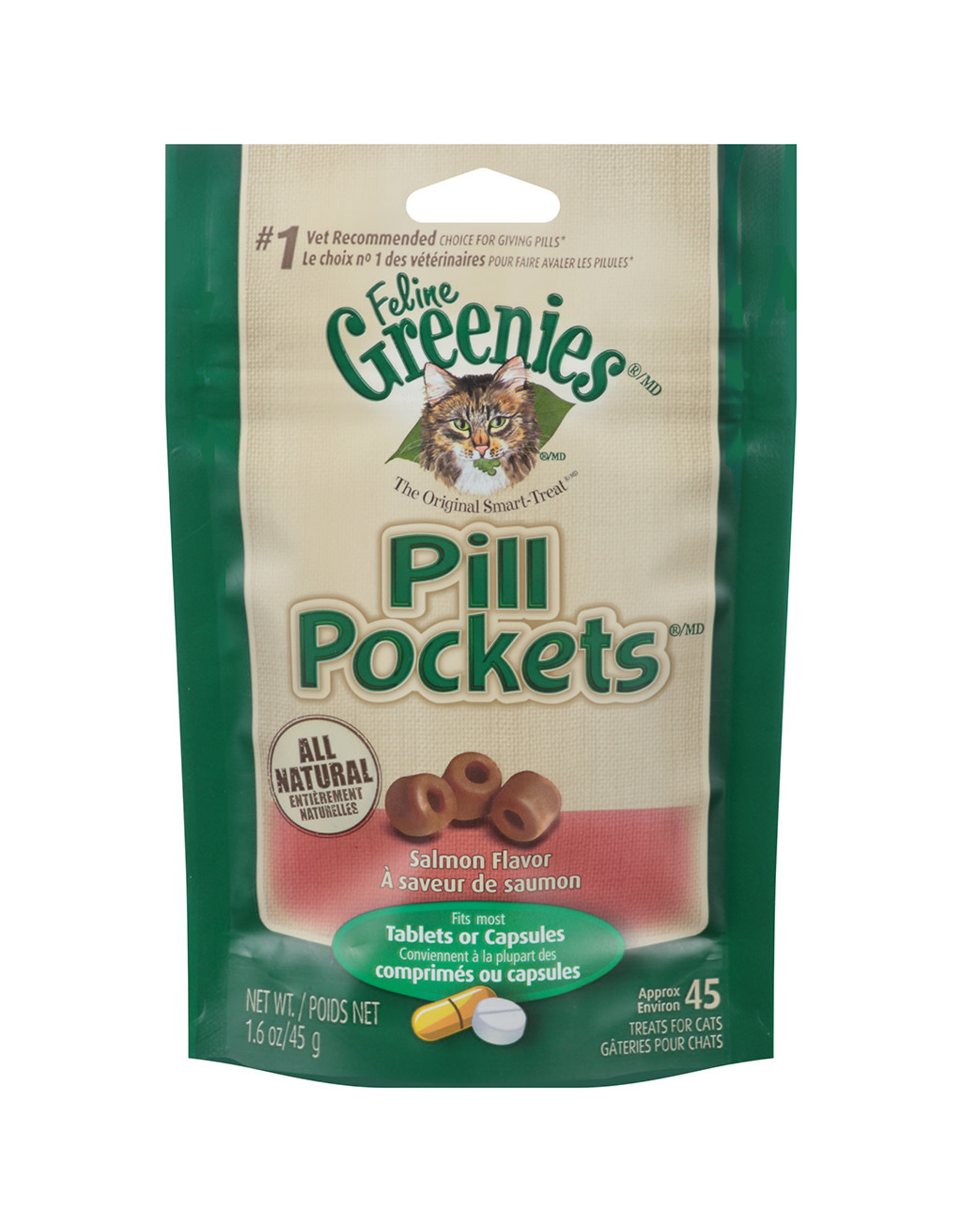 Greenies Greenies Pill Pockets Salmon [CAT] 1.6OZ